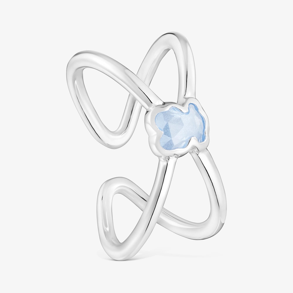 Mal&yacute; strieborn&yacute; Prsteň so syntetick&yacute;m modr&yacute;m spinelom Icon Color LGG