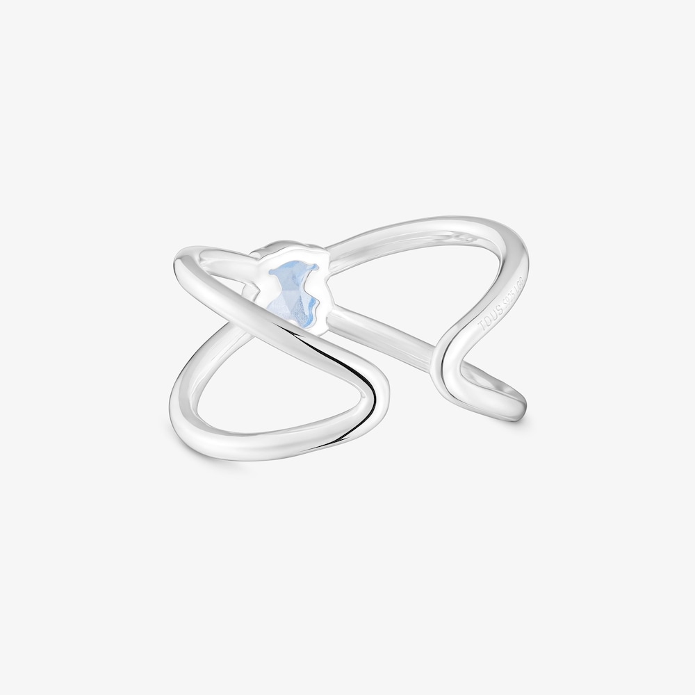 Mal&yacute; strieborn&yacute; Prsteň so syntetick&yacute;m modr&yacute;m spinelom Icon Color LGG