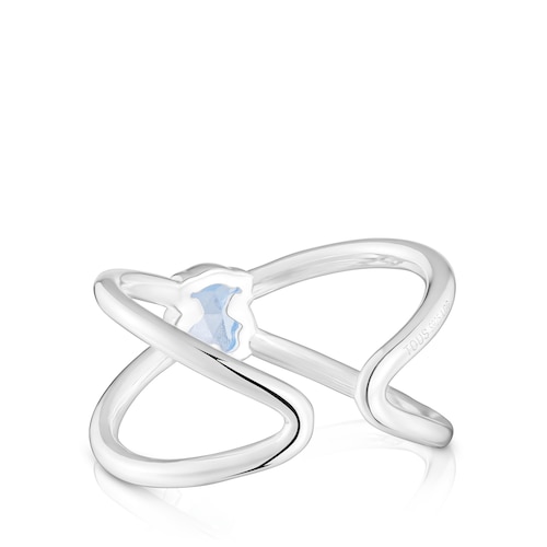 Small silver Ring with laboratory-grown blue spinel Icon Color LGG
