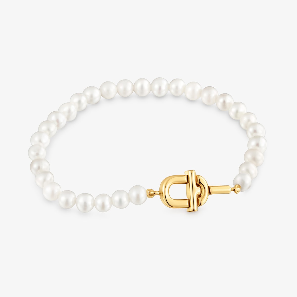 Tous - Pulsera De Perlas Cultivadas Con Baño De Oro 18 Kt Sobre Plata Tous Manifesto - Blanco