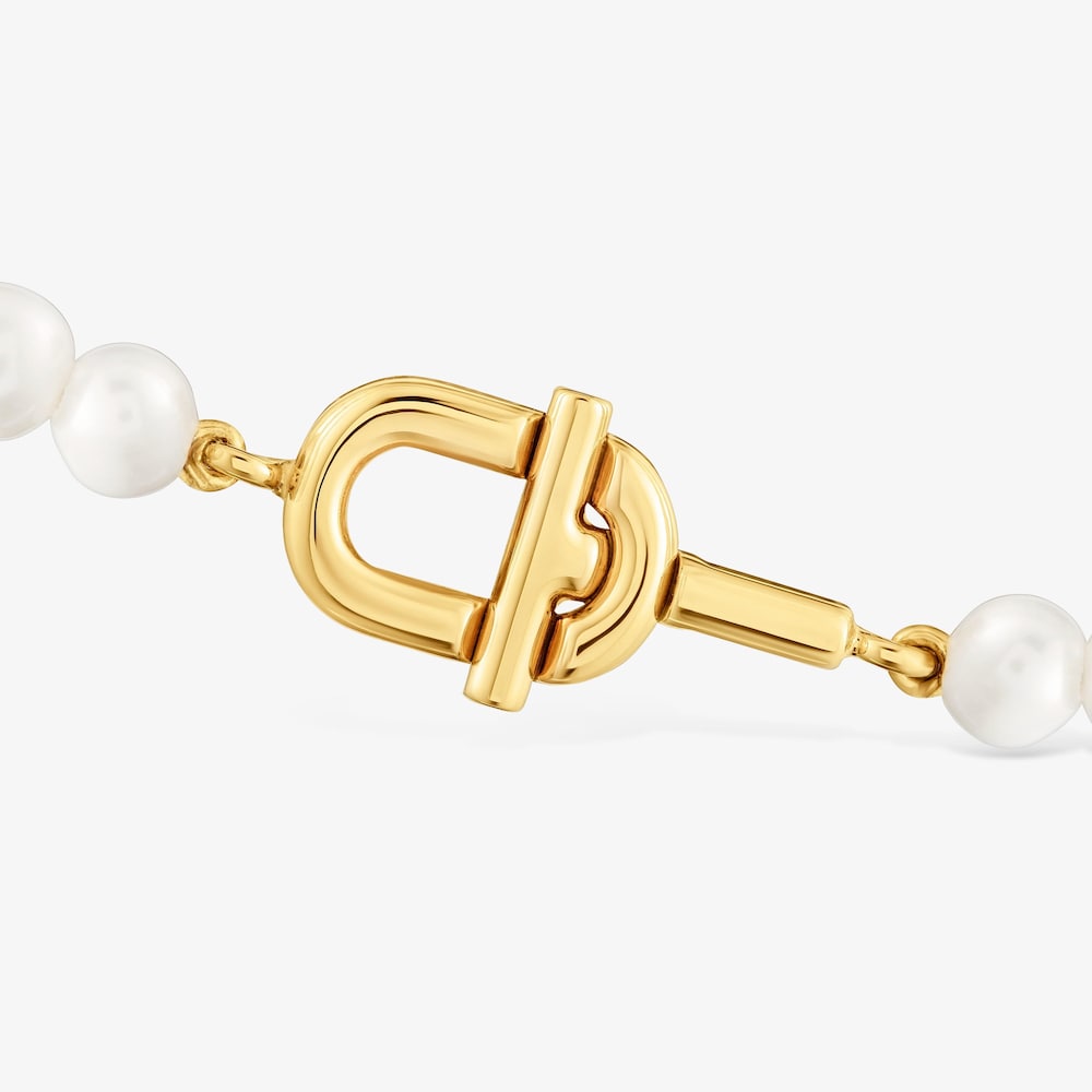 N&aacute;ramok z&nbsp;kultivovan&yacute;ch per&aacute;l s&nbsp;18&nbsp;kt pozl&aacute;ten&iacute;m na striebre TOUS MANIFESTO