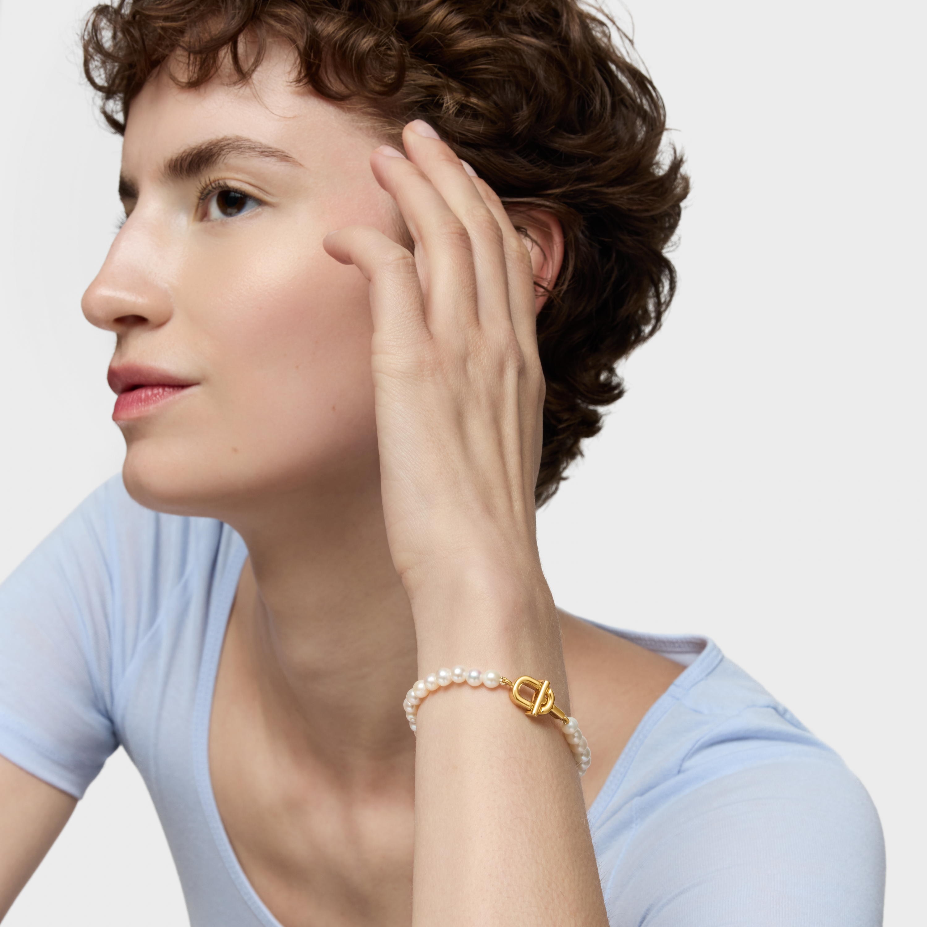 Cultured pearl Bracelet with 18K gold vermeil TOUS MANIFESTO