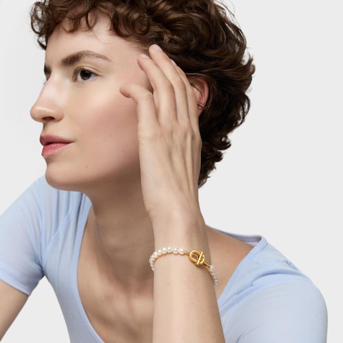 Pulsera de perlas cultivadas con baño de oro 18 kt sobre plata TOUS MANIFESTO