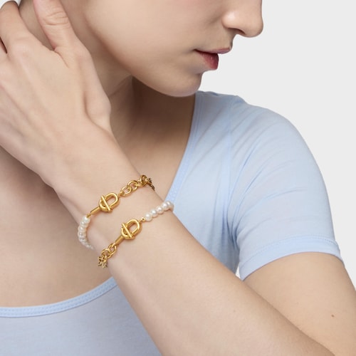 Pulsera de perlas cultivadas con baño de oro 18 kt sobre plata TOUS MANIFESTO