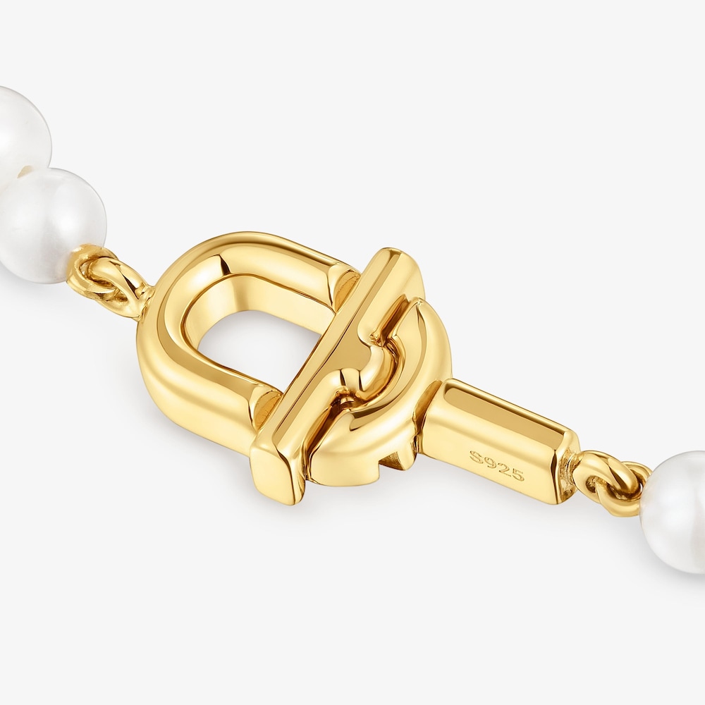 Short cultured pearl Necklace with 18K gold vermeil TOUS MANIFESTO