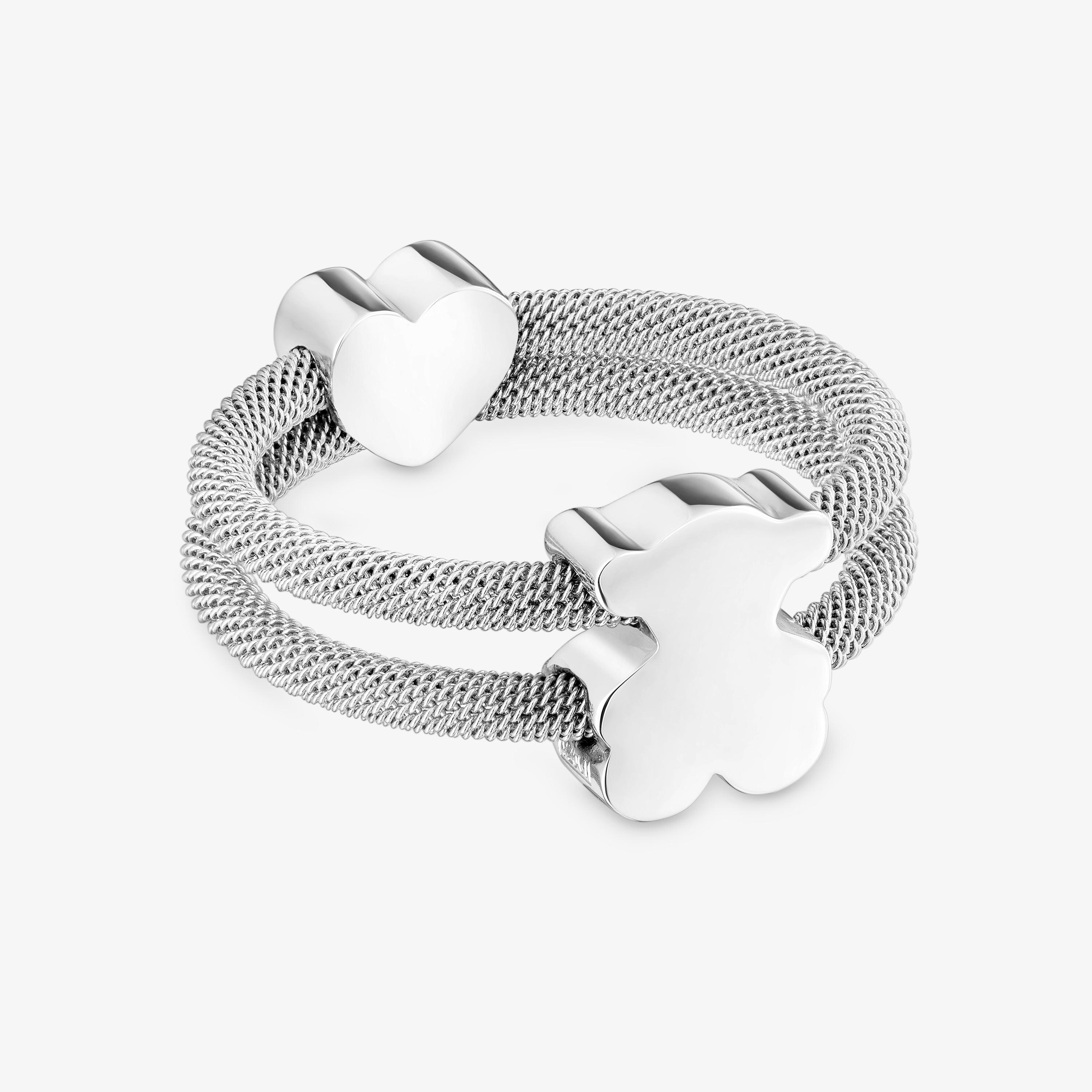 Silver double Ring Icon Mesh