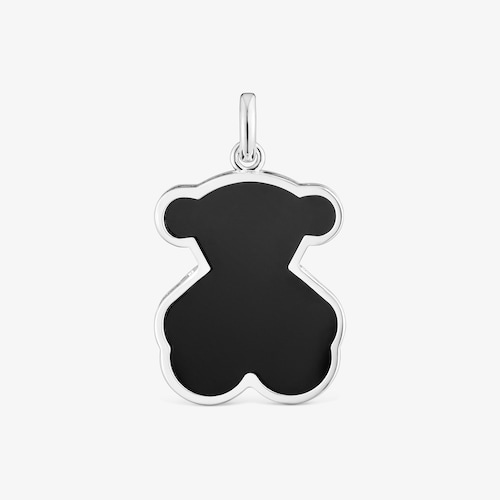 Dije de plata y metacrilato negro Galaxy