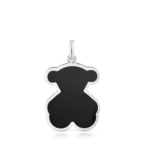 Silver and black acrylic glass Pendant Galaxy