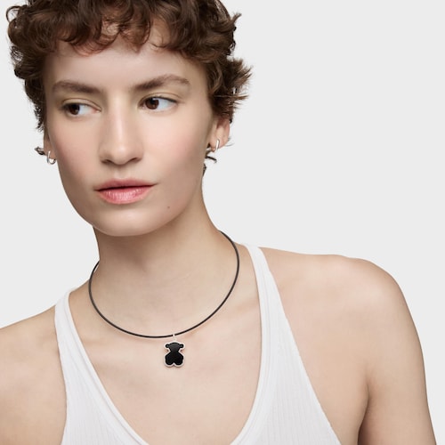 Silver and black acrylic glass Pendant Galaxy