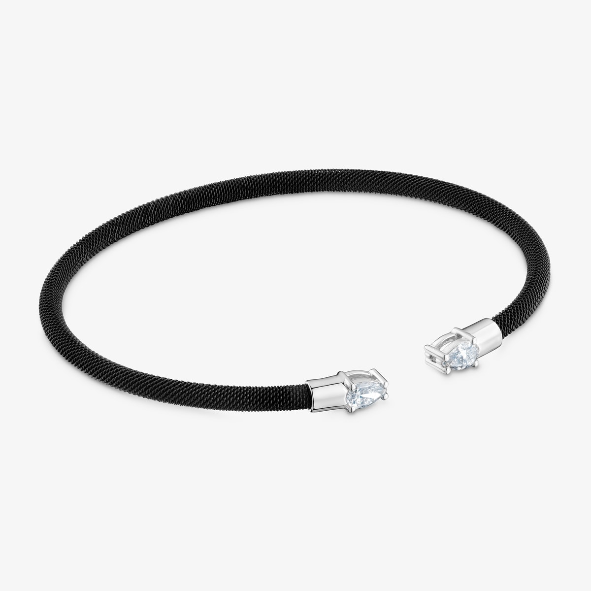 Tous - Pulsera Esclava De Platino, Acero Negro Y Diamantes Creados En Laboratorio Tous Mesh Lgd - Negro