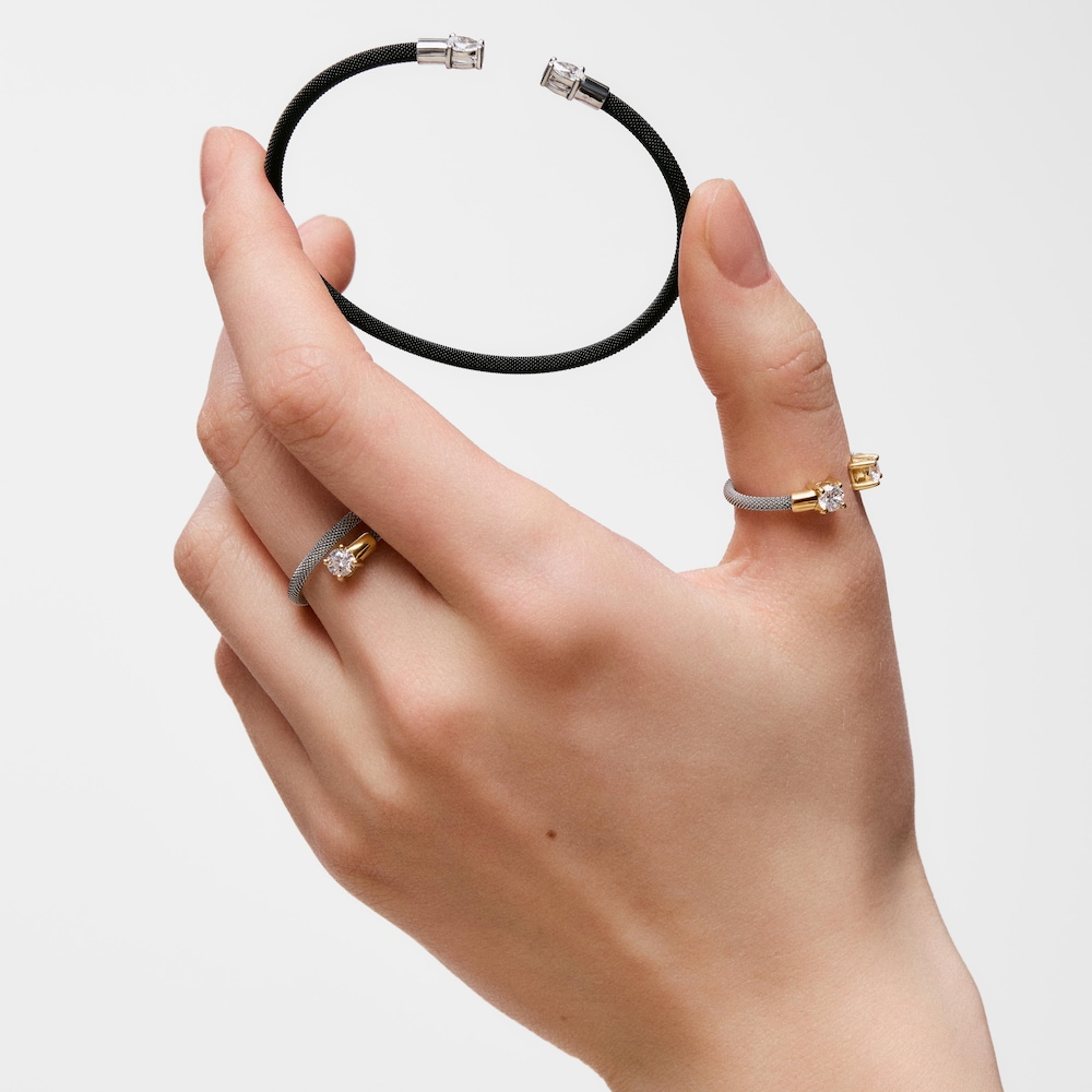 Bransoleta z platyny, czarnej stali i laboratoryjnie hodowanych diament&oacute;w TOUS Mesh LGD