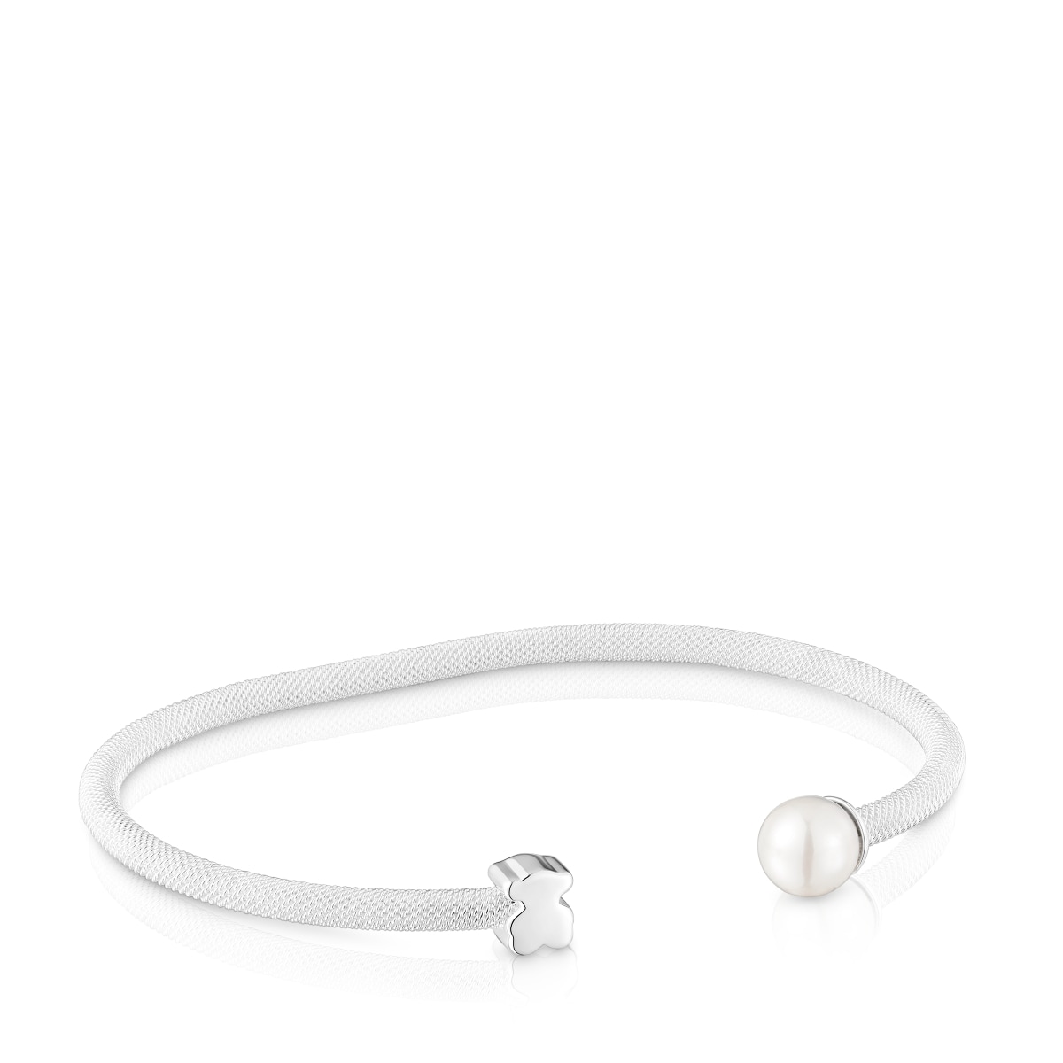 Tous - Pulsera Esclava De Plata Y Perla Cultivada Icon Mesh - Plateado