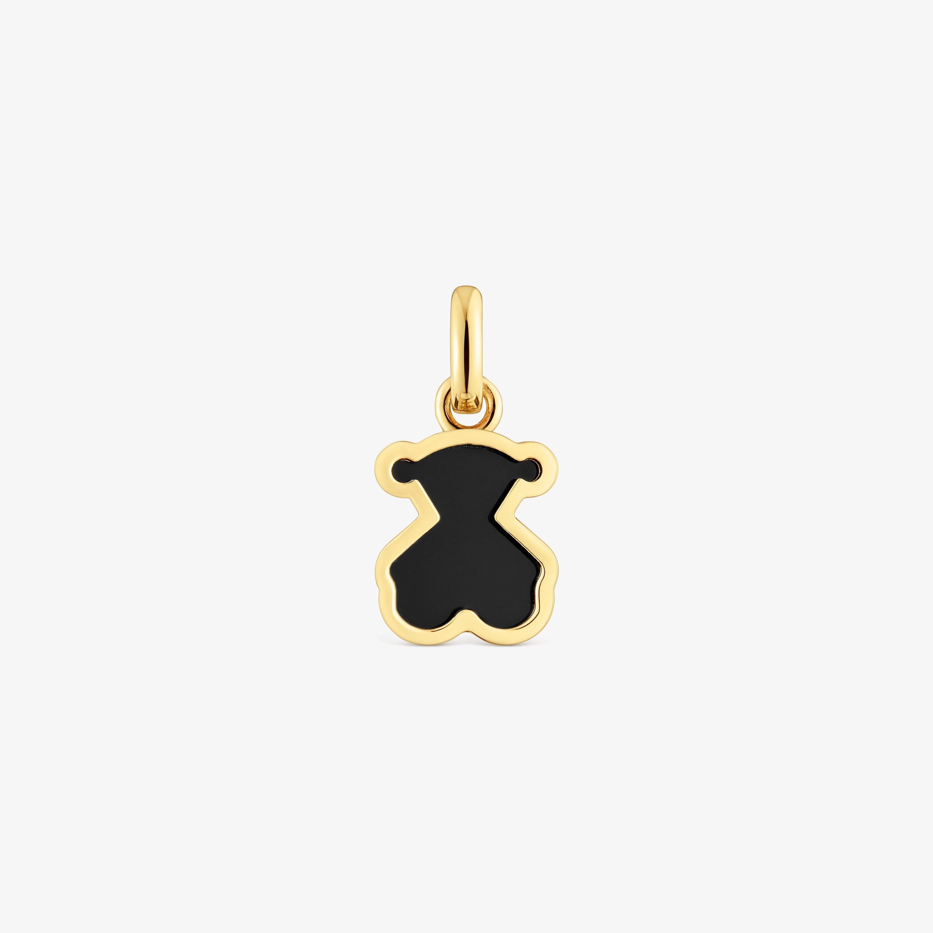 Pendant with 18K gold vermeil and black acrylic glass Galaxy