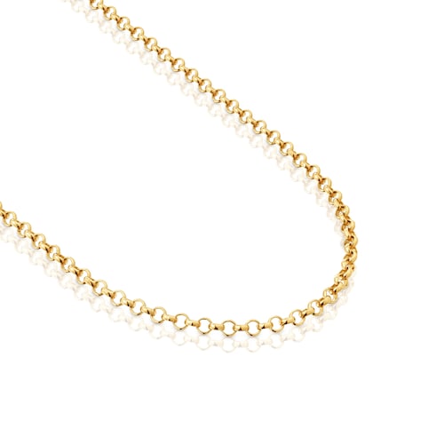 Collar cadena con baño de oro 18 kt sobre plata Eugenia X TOUS