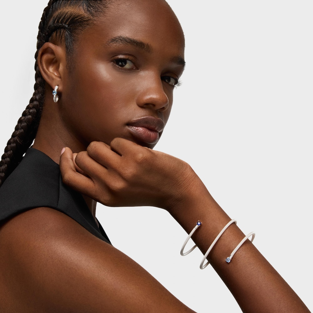 Stř&iacute;brn&yacute; dvojit&yacute; N&aacute;ramek s&nbsp;laboratorně vytvořen&yacute;mi drah&yacute;mi kameny TOUS Mesh LGG