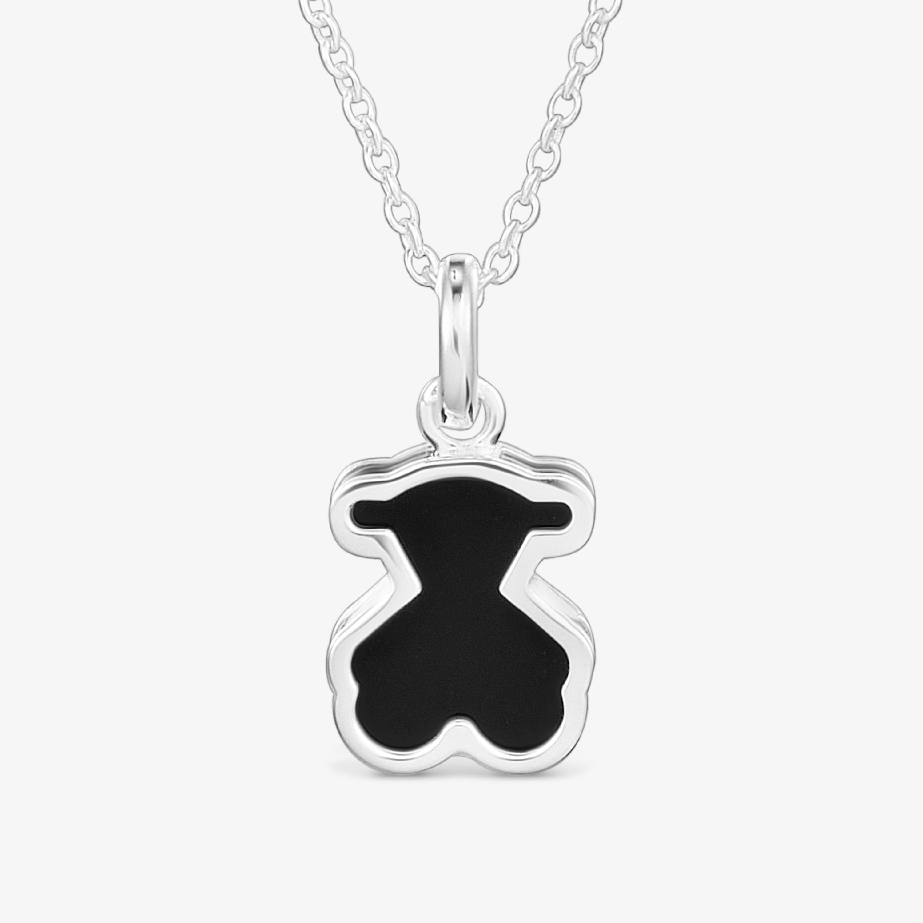 Silver and black acrylic glass Necklace Galaxy | TOUS