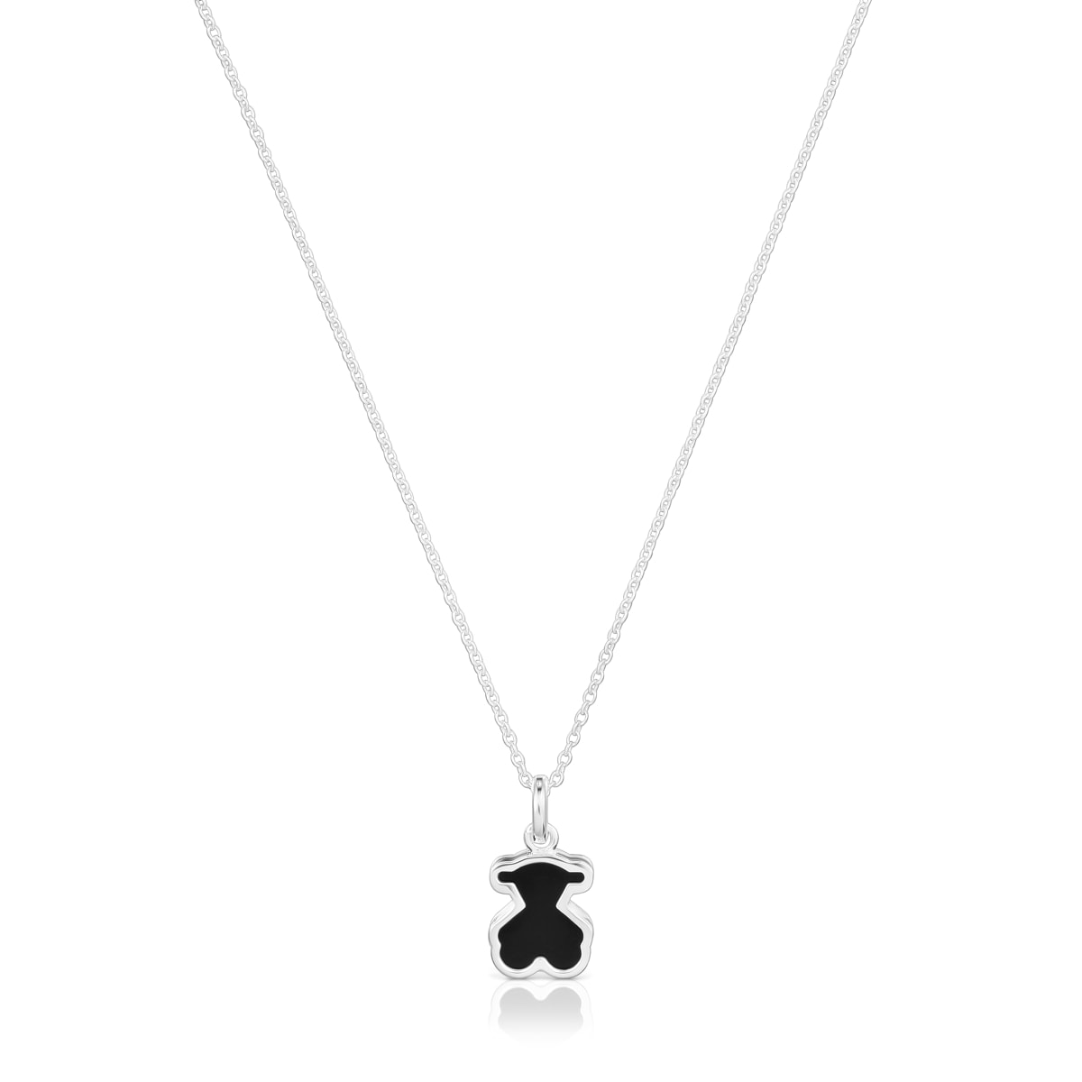 Tous - Collar De Plata Y Metacrilato Negro Galaxy - Negro