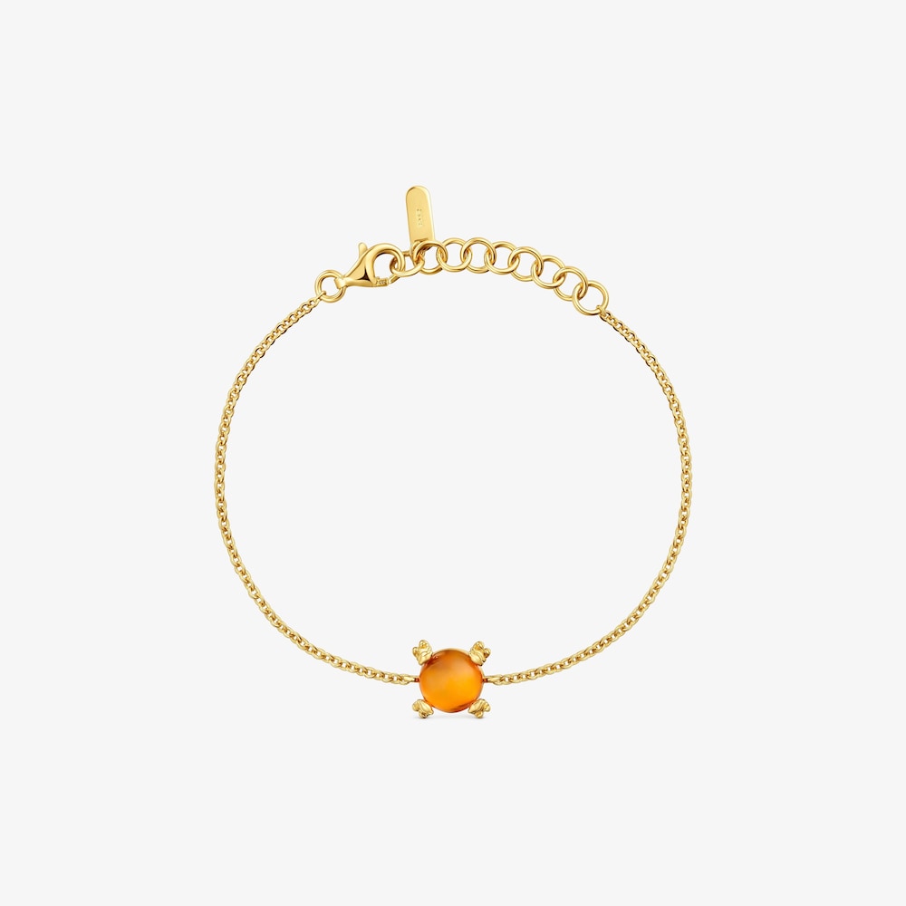 Retiazkov&yacute; n&aacute;ramok s&nbsp;18&nbsp;kt pozl&aacute;ten&iacute;m na striebre a&nbsp;jant&aacute;rom Color Pills