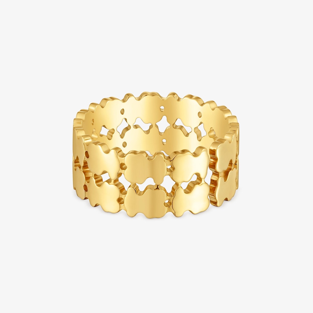 Pierścionek ze srebra powlekanego złotem 18-karatowym TOUS Sweet 40s