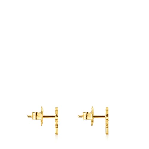 Pendientes con baño de oro 18 kt sobre plata TOUS Sweet 40s