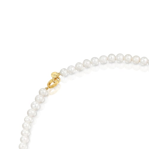 Collar de perlas cultivadas con baño de oro 18 kt sobre plata Eugenia X TOUS