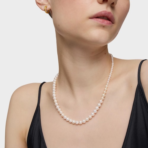 Collar de perlas cultivadas con baño de oro 18 kt sobre plata Eugenia X TOUS