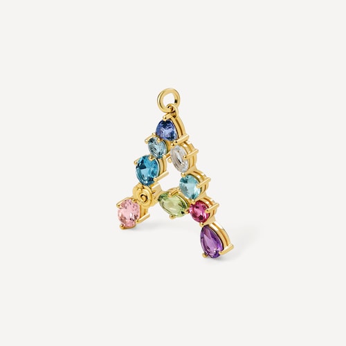Gold letter A Pendant with gemstones TOUS ATELIER