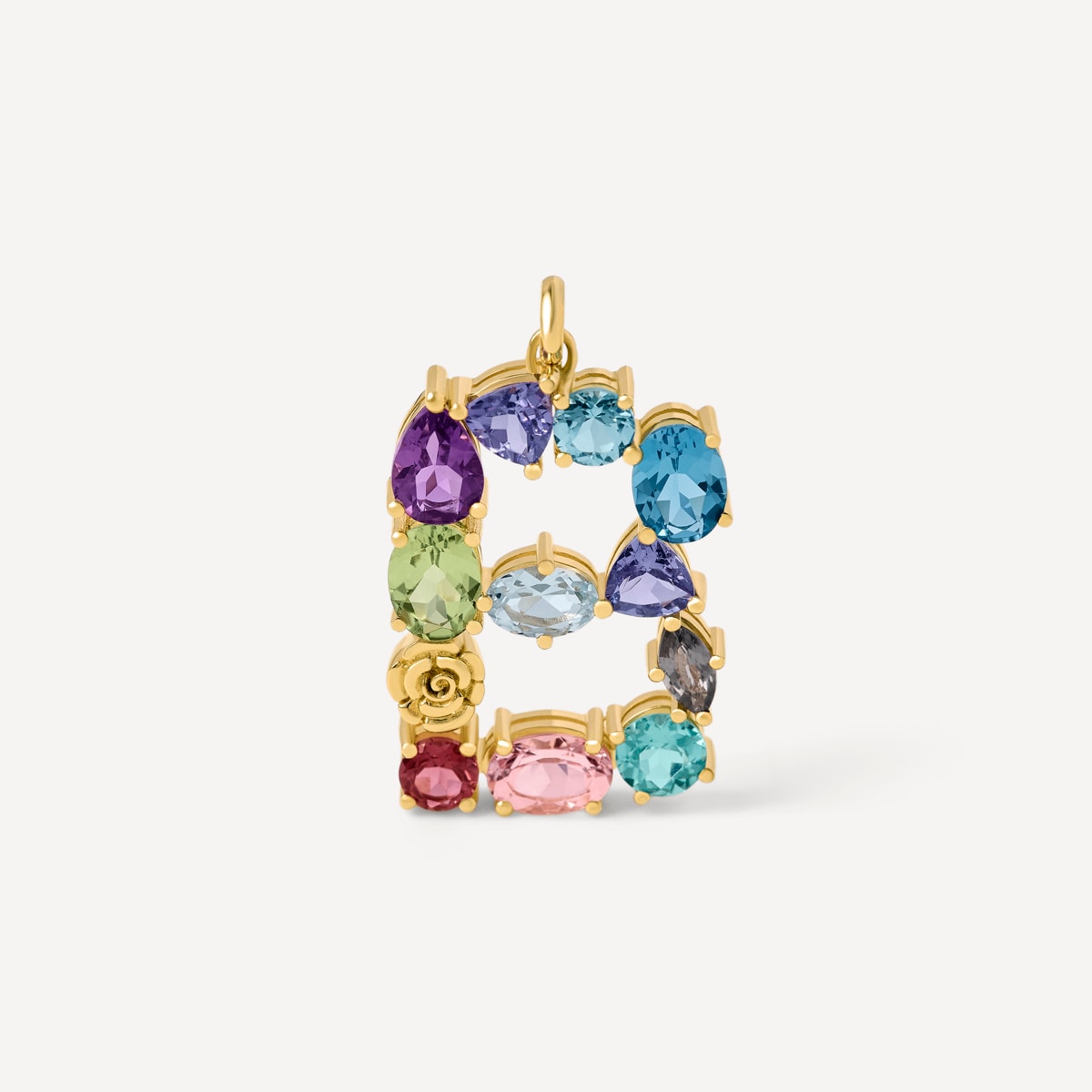 Tous - Colgante De Oro Letra B Con Gemas Tous Atelier - Multi