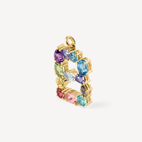 Colgante de oro letra B con gemas TOUS ATELIER