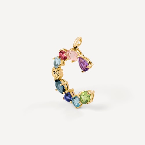 Gold letter C Pendant with gemstones TOUS ATELIER