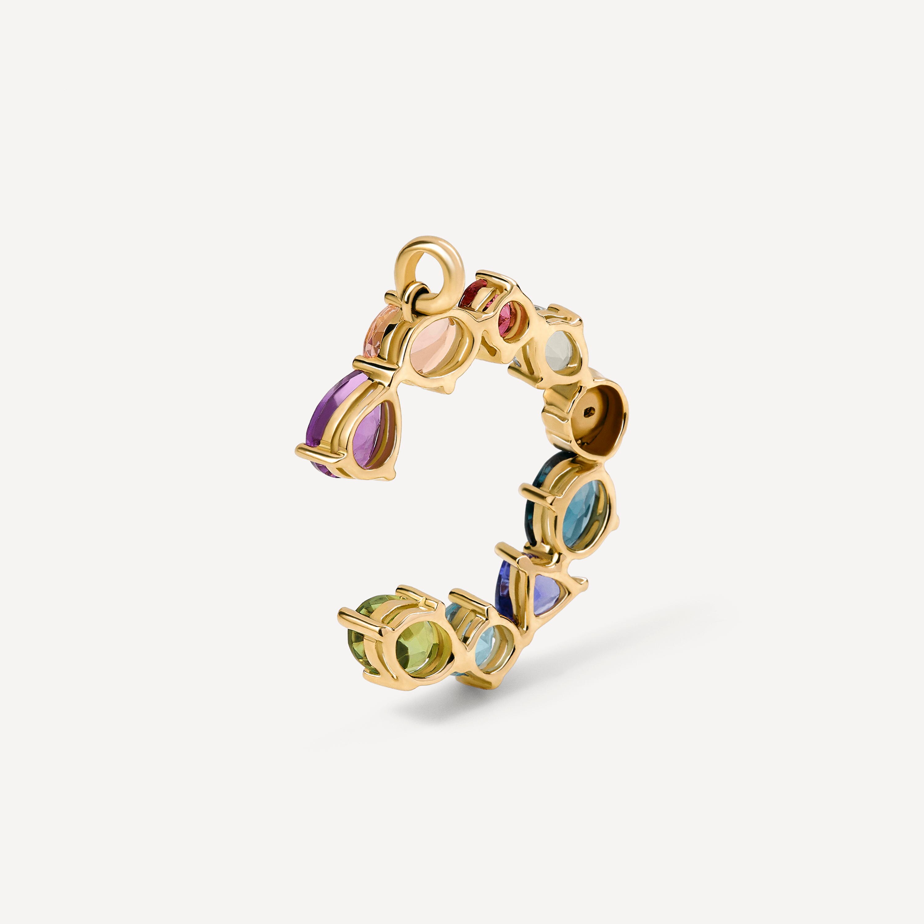 Gold letter C Pendant with gemstones TOUS ATELIER