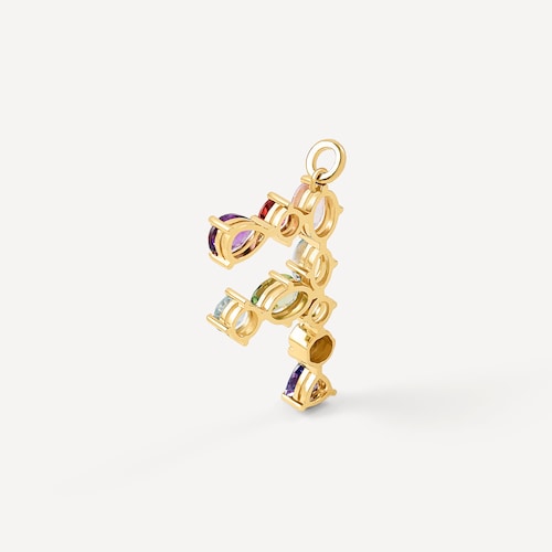 Gold letter F Pendant with gemstones TOUS ATELIER