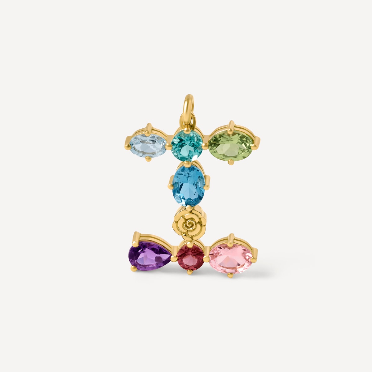 Tous - Colgante De Oro Letra I Con Gemas Tous Atelier - Multi