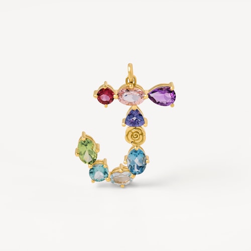 Colgante de oro letra J con gemas TOUS ATELIER