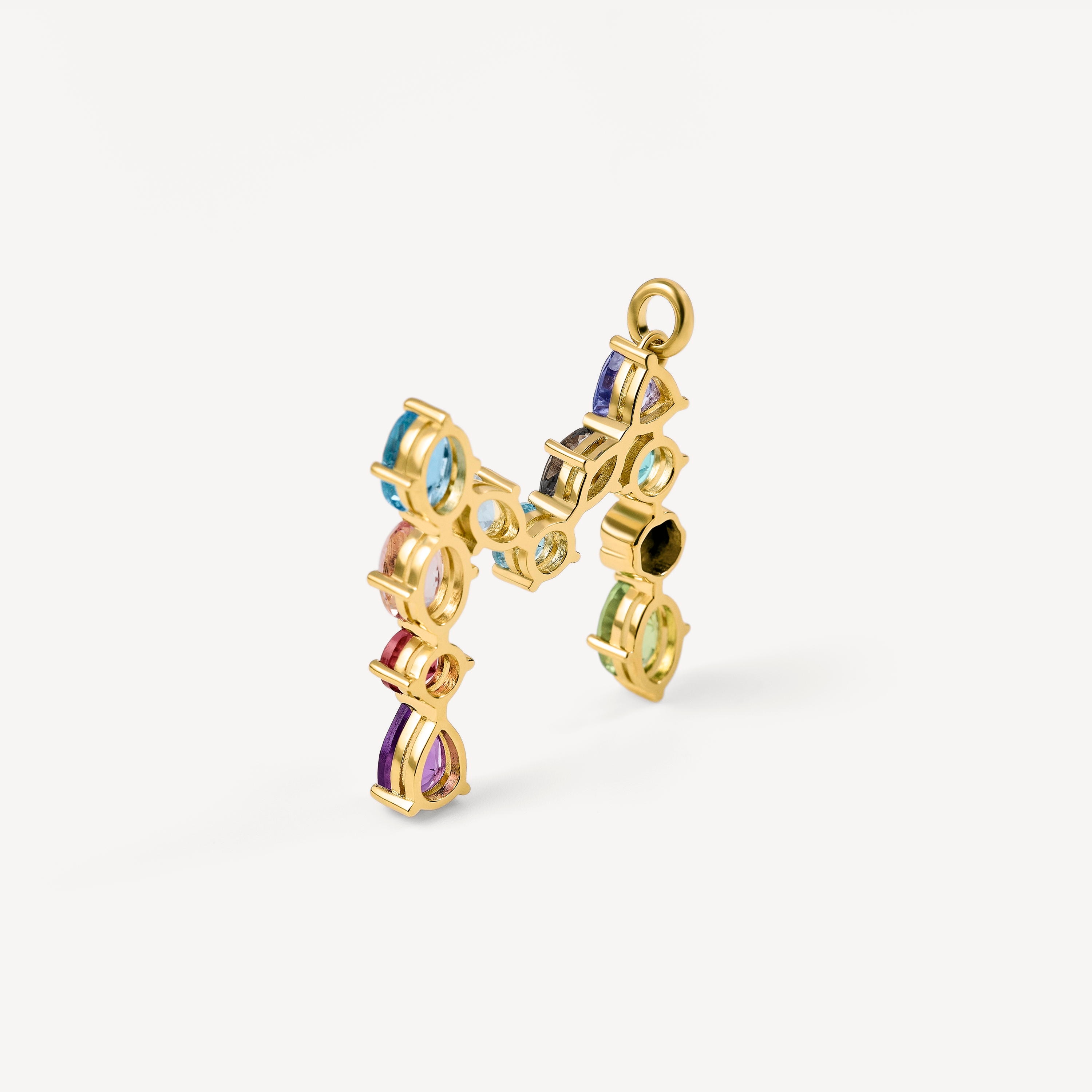 Gold letter M Pendant with gemstones TOUS ATELIER