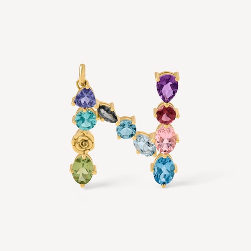 Colgante de oro letra N con gemas TOUS ATELIER