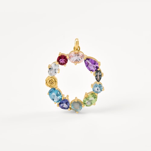 Colgante de oro letra O con gemas TOUS ATELIER