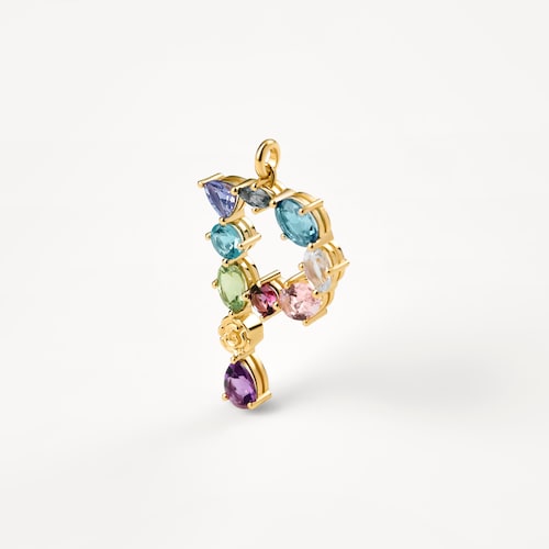 Colgante de oro letra P con gemas TOUS ATELIER
