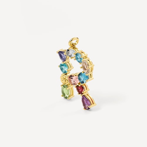 Colgante de oro letra R con gemas TOUS ATELIER