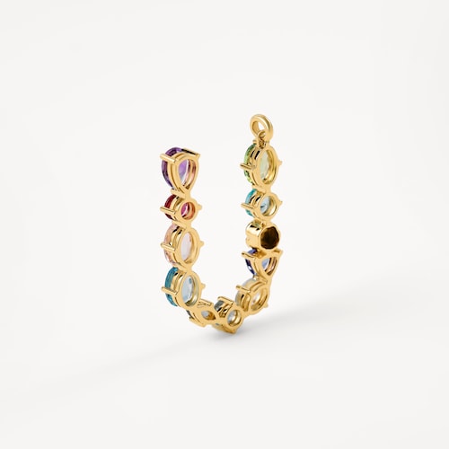 Colgante de oro letra U con gemas TOUS ATELIER