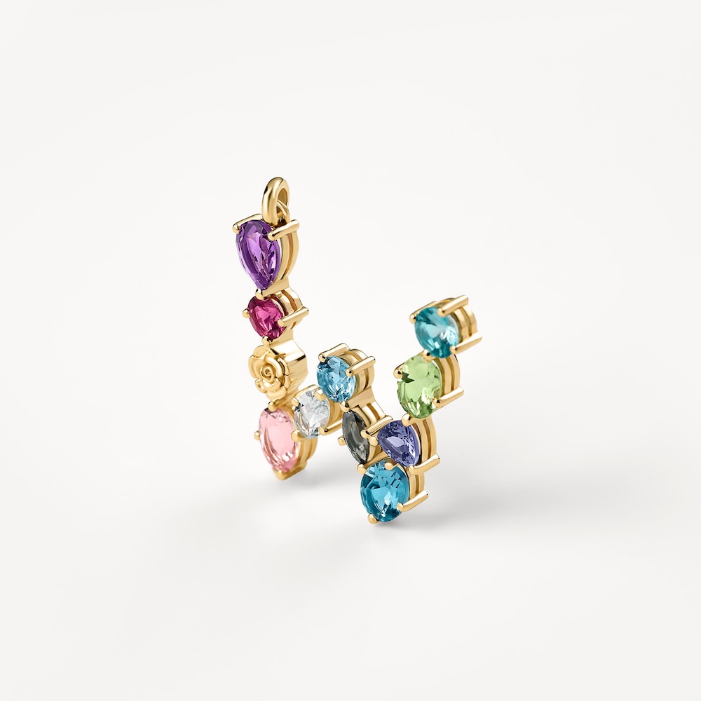 Dije de oro letra W con gemas TOUS ATELIER