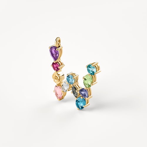 Colgante de oro letra W con gemas TOUS ATELIER