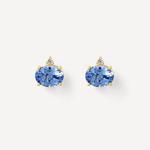 Gold Earrings with tanzanite and diamonds TOUS ATELIER