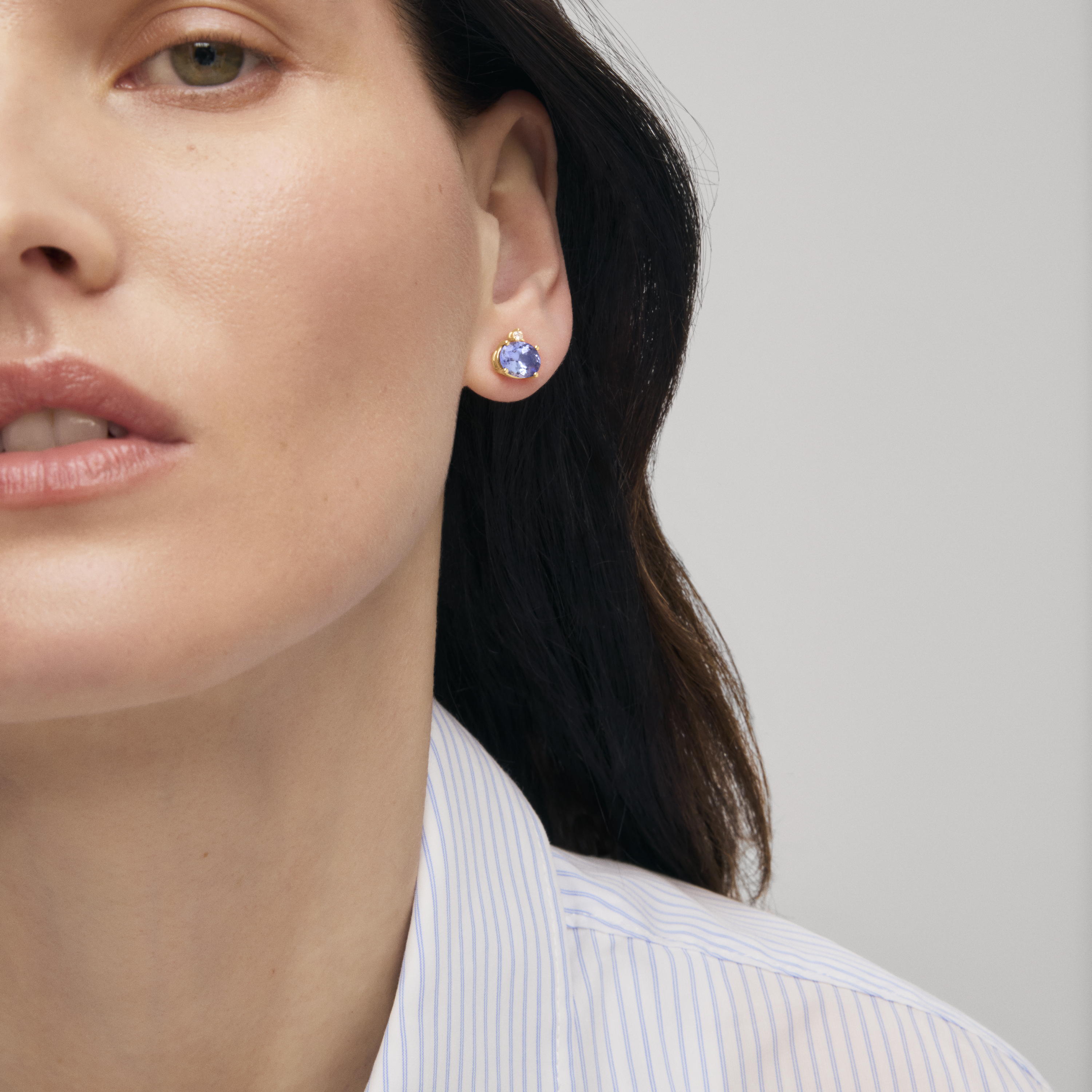 Gold Earrings with tanzanite and diamonds TOUS ATELIER