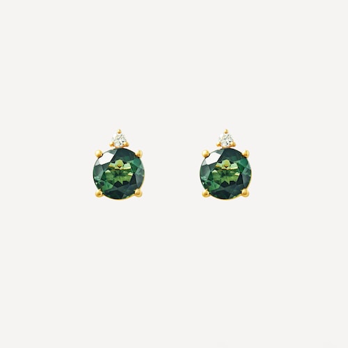 Gold Earrings with green tourmaline and diamonds TOUS ATELIER