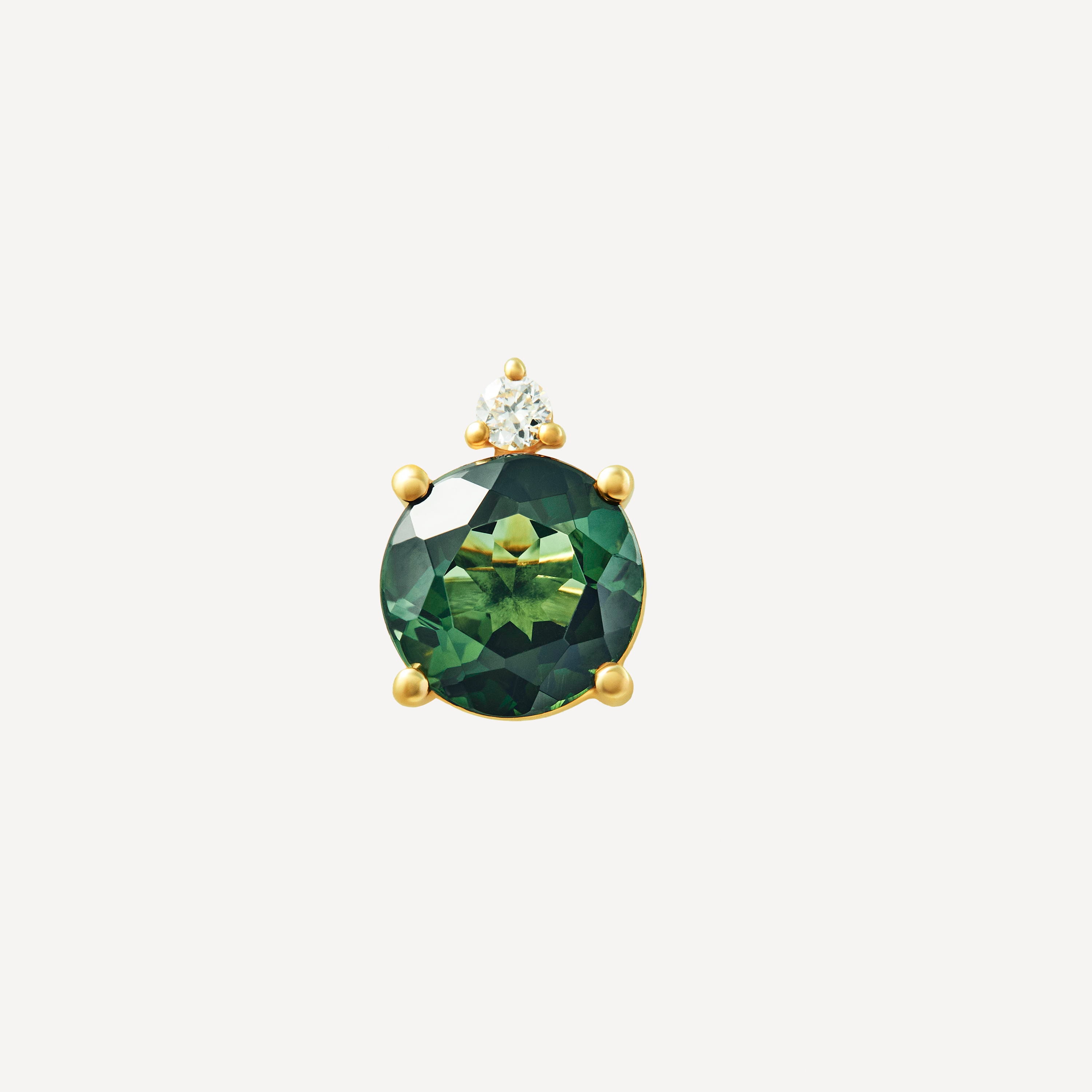 Gold Earrings with green tourmaline and diamonds TOUS ATELIER