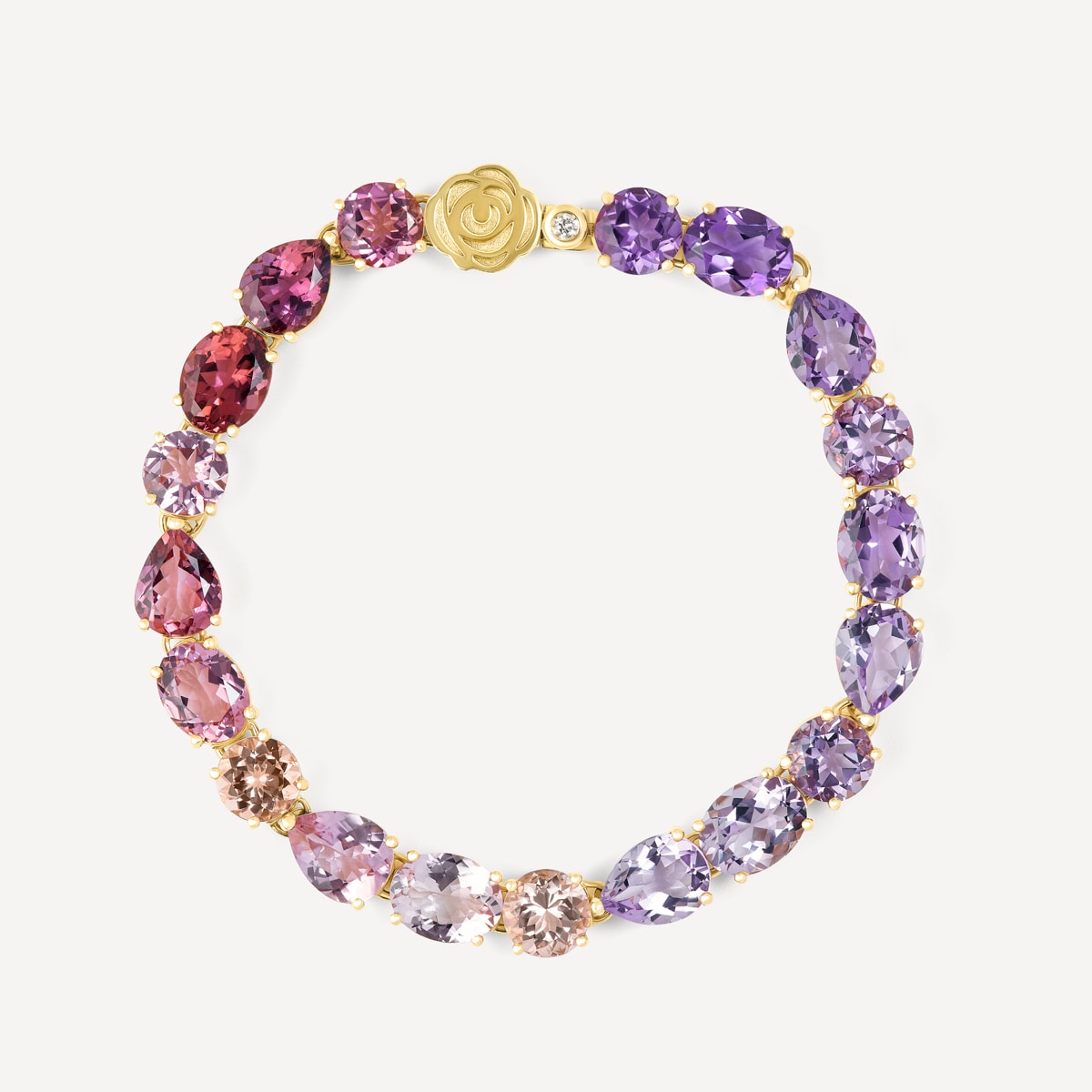 Tous - Pulsera De Oro, Con Morganita, Turmalina, Amatista Y Diamante Tous Atelier - Lila