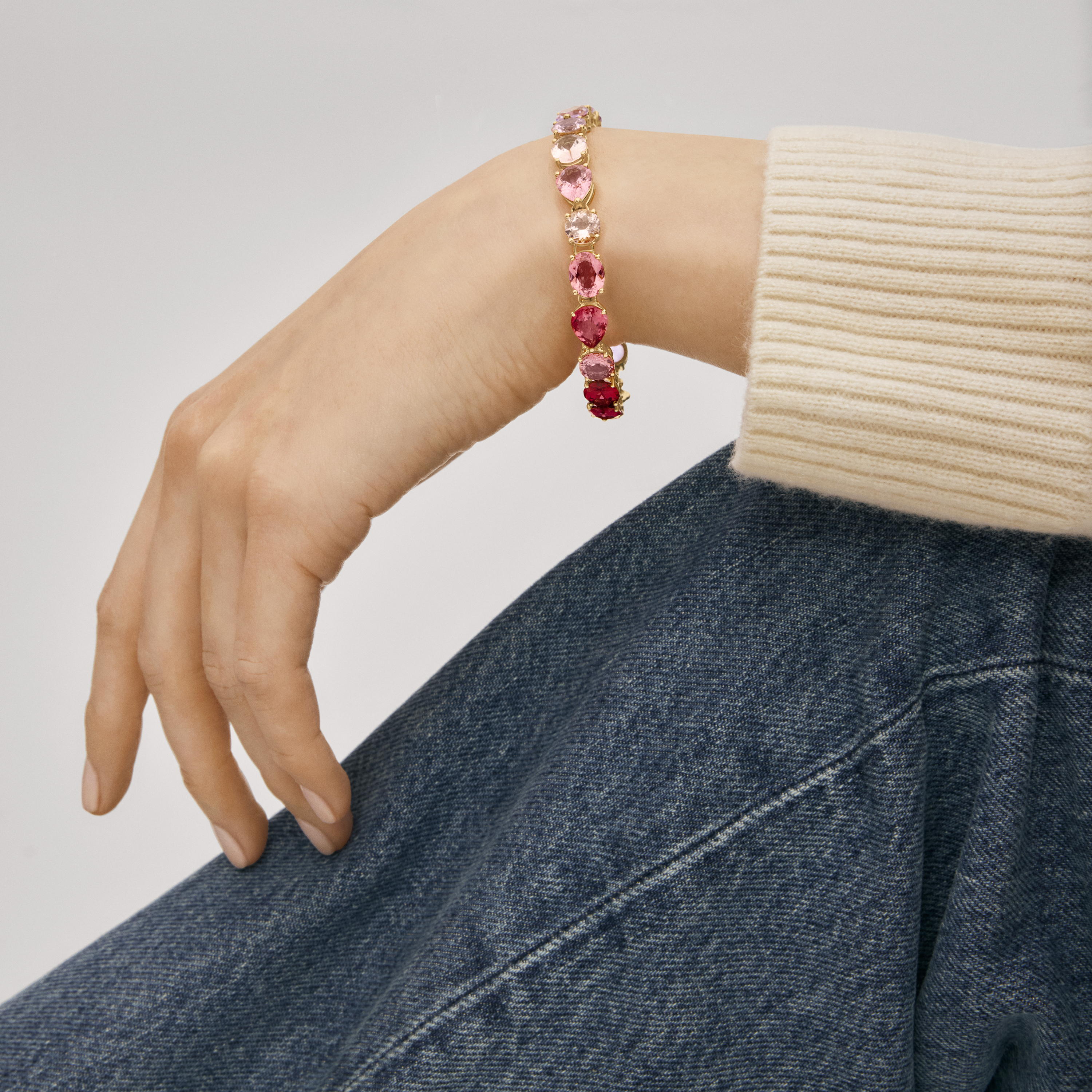 Gold bracelet, with morganite, tourmaline, amethyst and diamond TOUS ATELIER