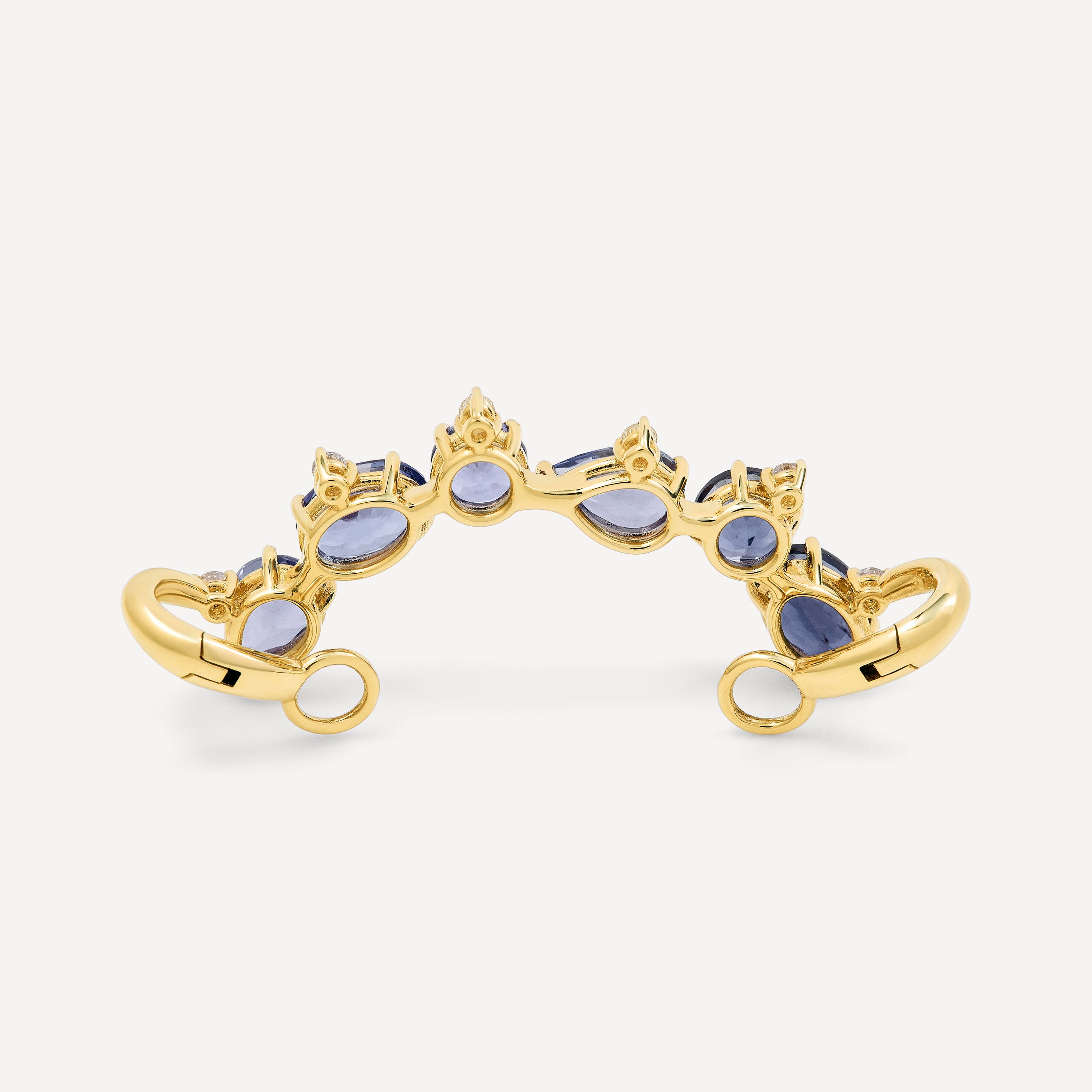 Gold Earcuff with tanzanite, iolite and diamonds TOUS ATELIER