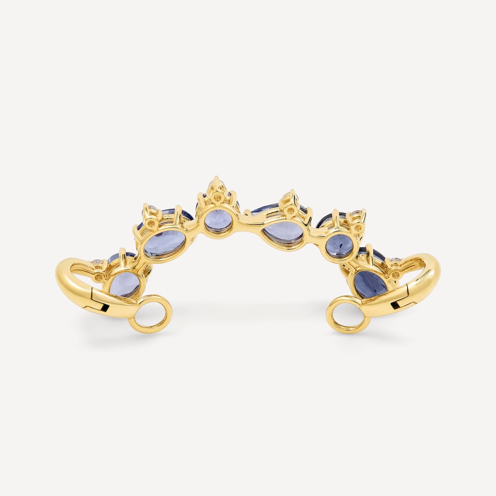 Złota Nausznica z tanzanitem, kordierytem i diamentami TOUS ATELIER